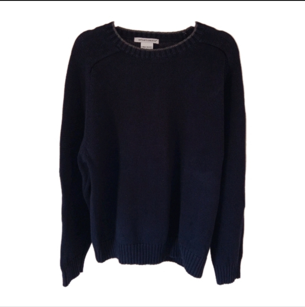 Knightsbridge Navy Cotton Sweater Large